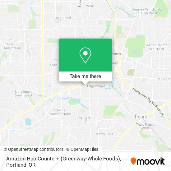Mapa de Amazon Hub Counter+ (Greenway-Whole Foods)