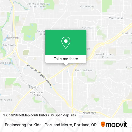 Engineering for Kids - Portland Metro map