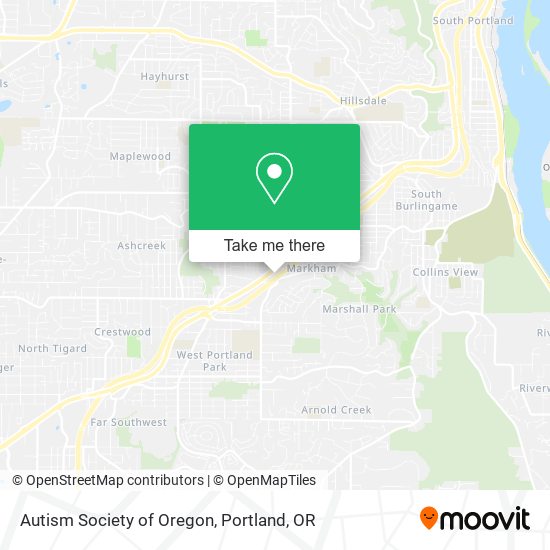 Mapa de Autism Society of Oregon