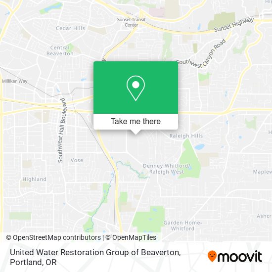 United Water Restoration Group of Beaverton map