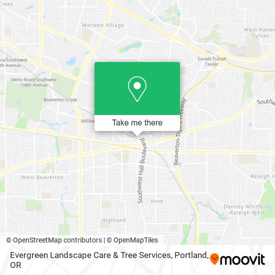 Evergreen Landscape Care & Tree Services map