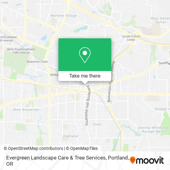 Evergreen Landscape Care & Tree Services map