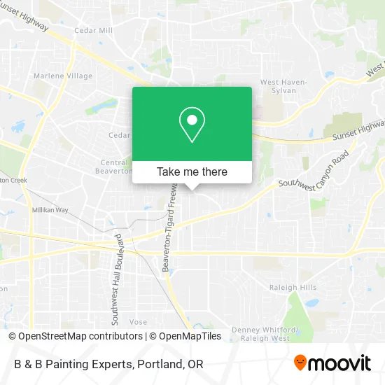 B & B Painting Experts map
