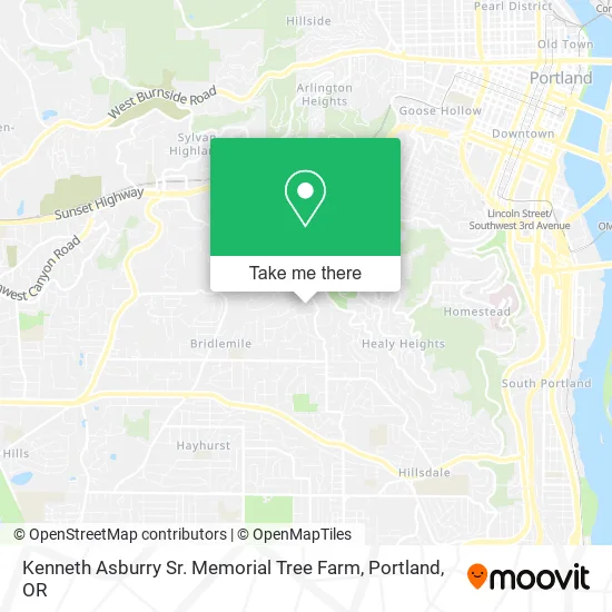Kenneth Asburry Sr. Memorial Tree Farm map