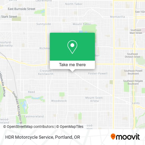 HDR Motorcycle Service map