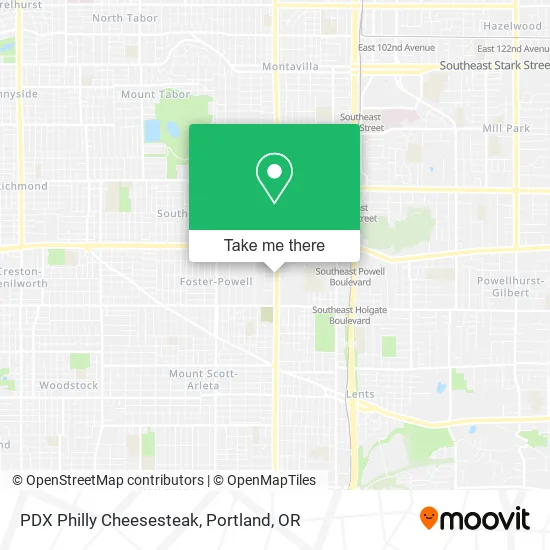Mapa de PDX Philly Cheesesteak