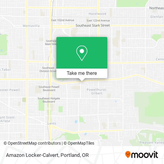 Mapa de Amazon Locker-Calvert