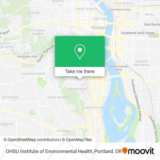 Mapa de OHSU Institute of Environmental Health