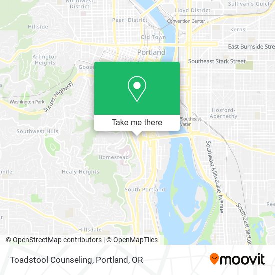 Toadstool Counseling map