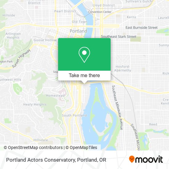Portland Actors Conservatory map