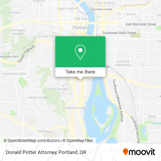 Donald Potter Attorney map