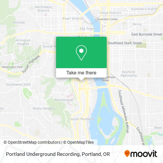 Portland Underground Recording map