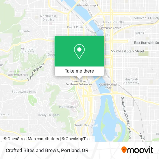 Crafted Bites and Brews map