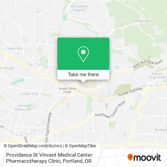 Providence St Vincent Medical Center Pharmacotherapy Clinic map