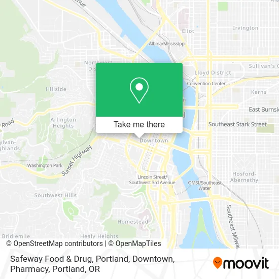 Safeway Food & Drug, Portland, Downtown, Pharmacy map