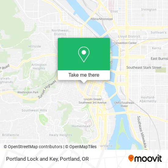 Mapa de Portland Lock and Key