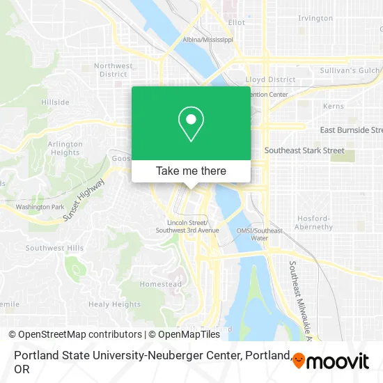 Mapa de Portland State University-Neuberger Center