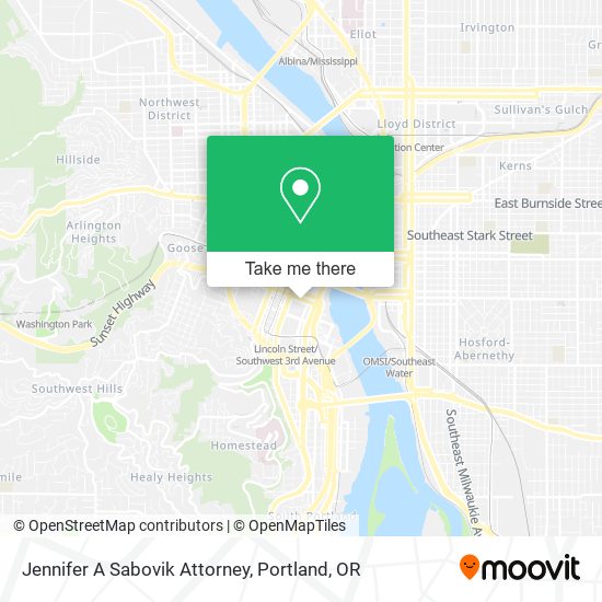 Jennifer A Sabovik Attorney map