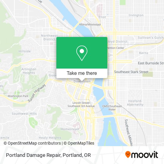 Mapa de Portland Damage Repair