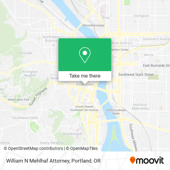 William N Mehlhaf Attorney map