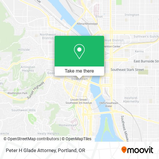Peter H Glade Attorney map