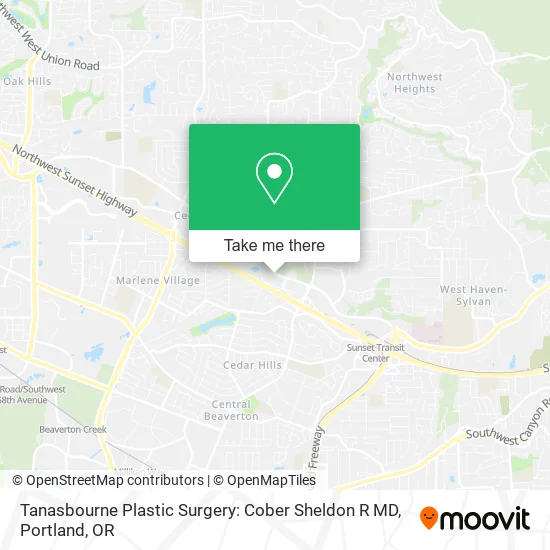 Mapa de Tanasbourne Plastic Surgery: Cober Sheldon R MD