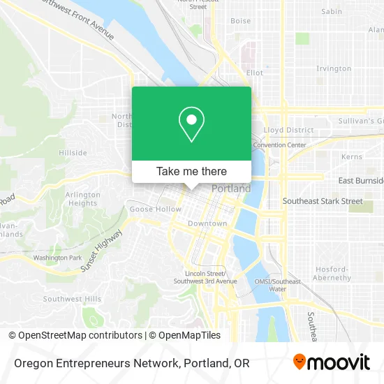 Mapa de Oregon Entrepreneurs Network