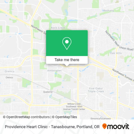 Providence Heart Clinic - Tanasbourne map