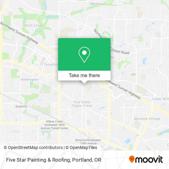 Five Star Painting & Roofing map