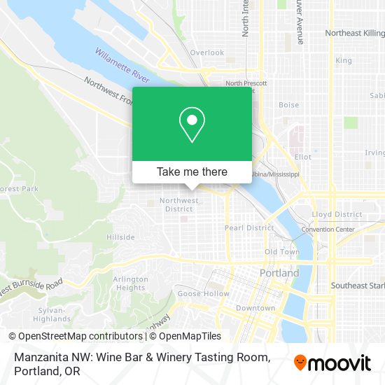 Manzanita NW: Wine Bar & Winery Tasting Room map