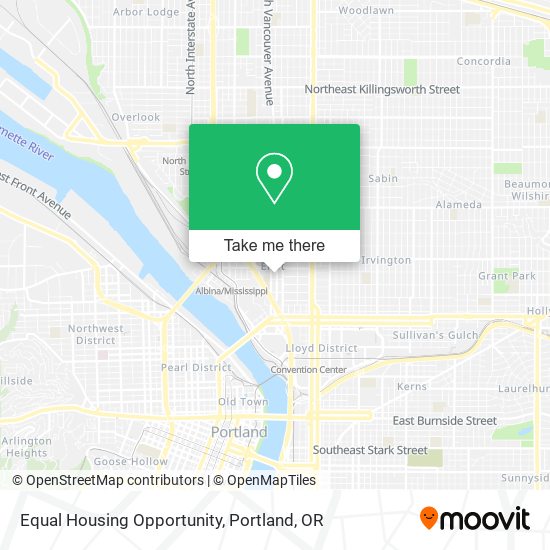 Mapa de Equal Housing Opportunity