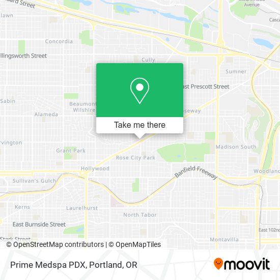 Prime Medspa PDX map