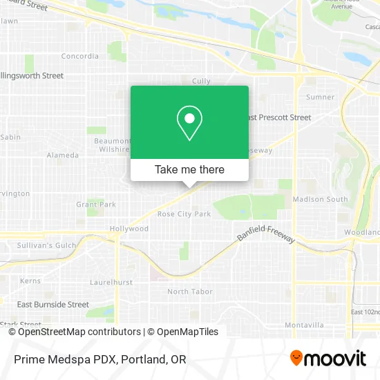 Prime Medspa PDX map