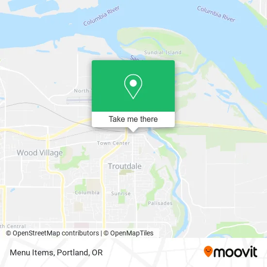 Menu Items map