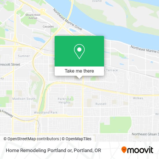 Home Remodeling Portland or map