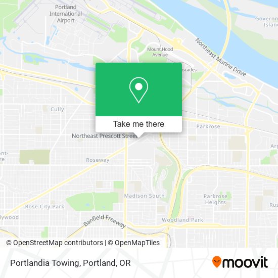 Mapa de Portlandia Towing
