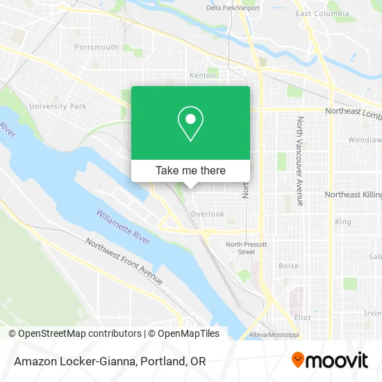 Amazon Locker-Gianna map
