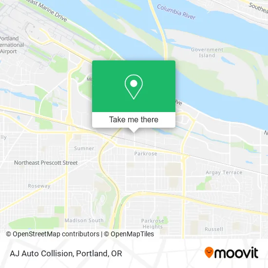 AJ Auto Collision map
