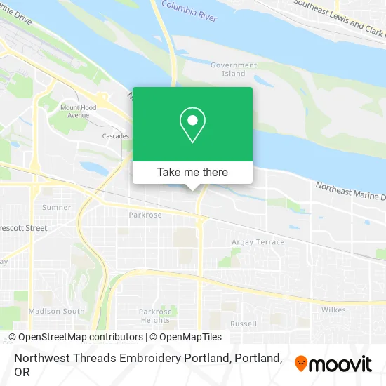 Northwest Threads Embroidery Portland map