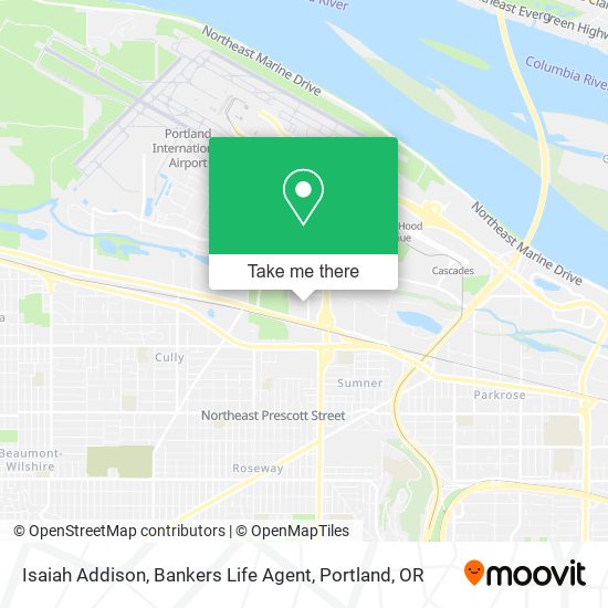 Isaiah Addison, Bankers Life Agent map