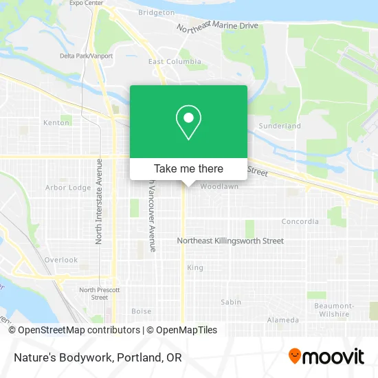 Nature's Bodywork map