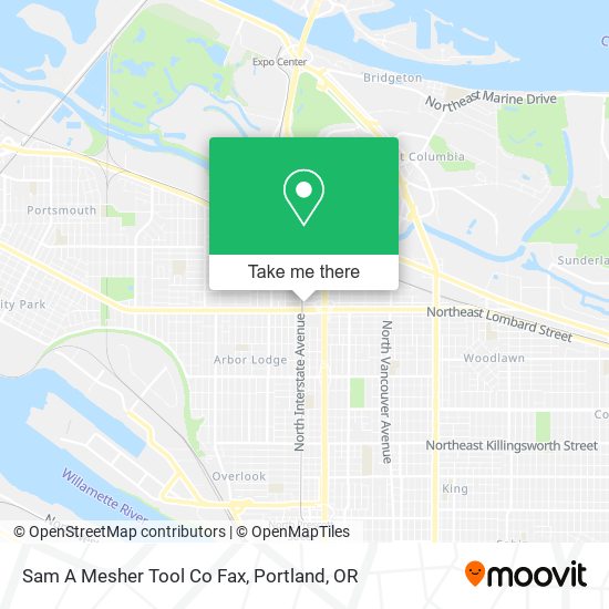 Sam A Mesher Tool Co Fax map