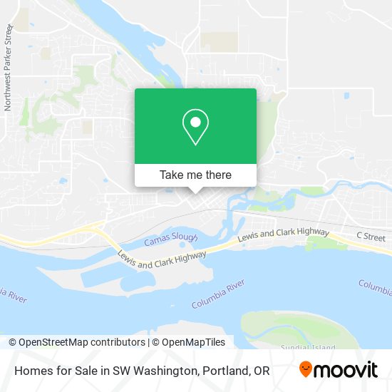 Homes for Sale in SW Washington map