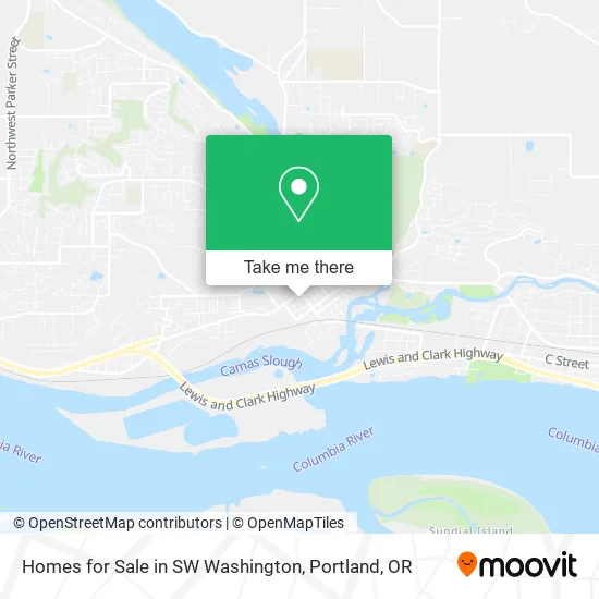 Homes for Sale in SW Washington map