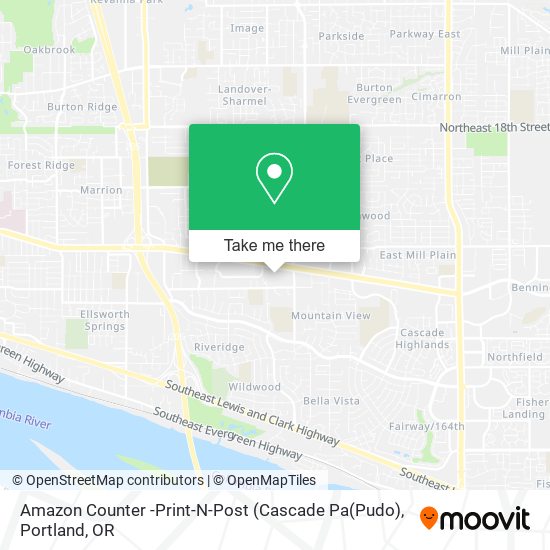 Amazon Counter -Print-N-Post (Cascade Pa(Pudo) map
