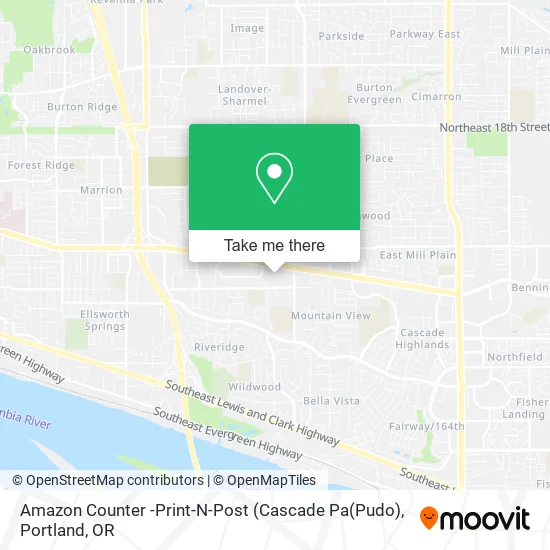 Amazon Counter -Print-N-Post (Cascade Pa(Pudo) map
