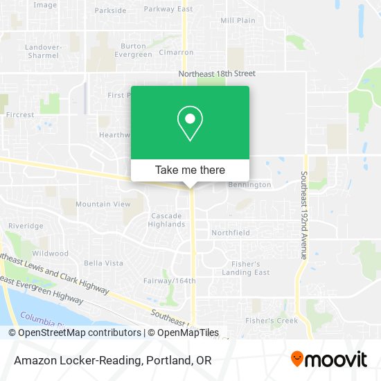 Mapa de Amazon Locker-Reading