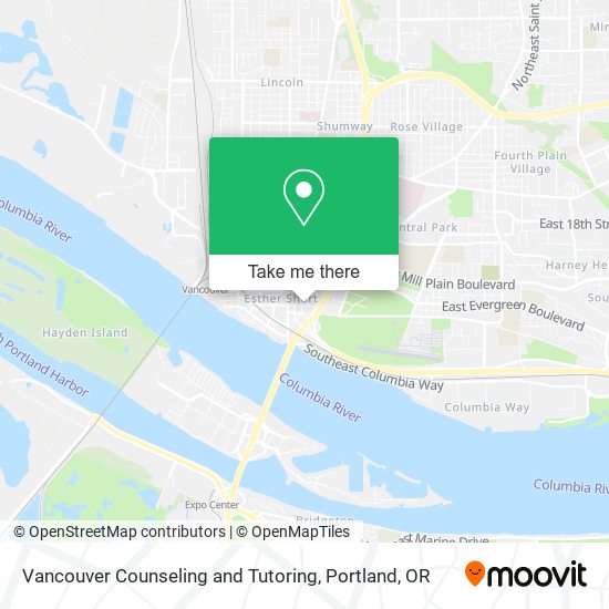 Vancouver Counseling and Tutoring map