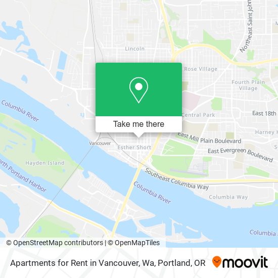 Apartments for Rent in Vancouver, Wa map