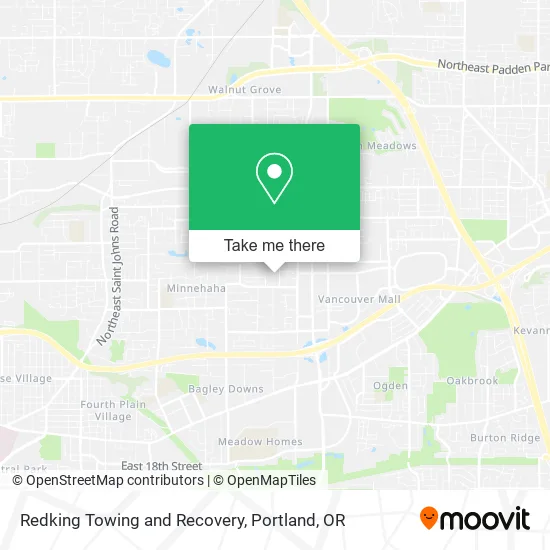 Redking Towing and Recovery map